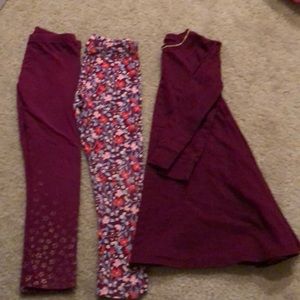 Old Navy dress and leggings 5t